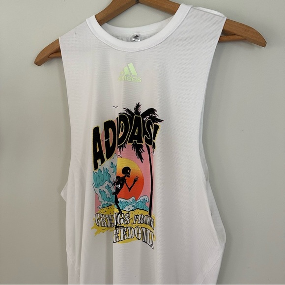 ADIDAS Recycled Plastic Sleeveless Mens Tank Top Muscle Shirt Size Small - Picture 12 of 12